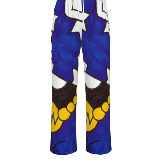 Graffiti Wizard Knitted Fleece Wide Leg Pants