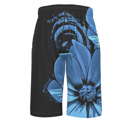 Lapis Lazuli Men's Over-The-Knee Shorts